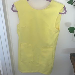 Command a yellow mini vintage looking dress small